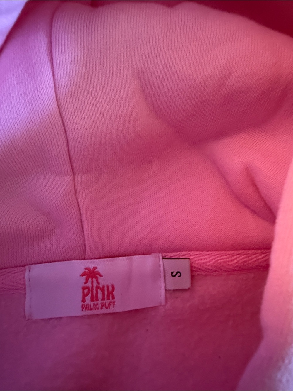 Pink Palm Puff Hoodie - Picture 2 of 3